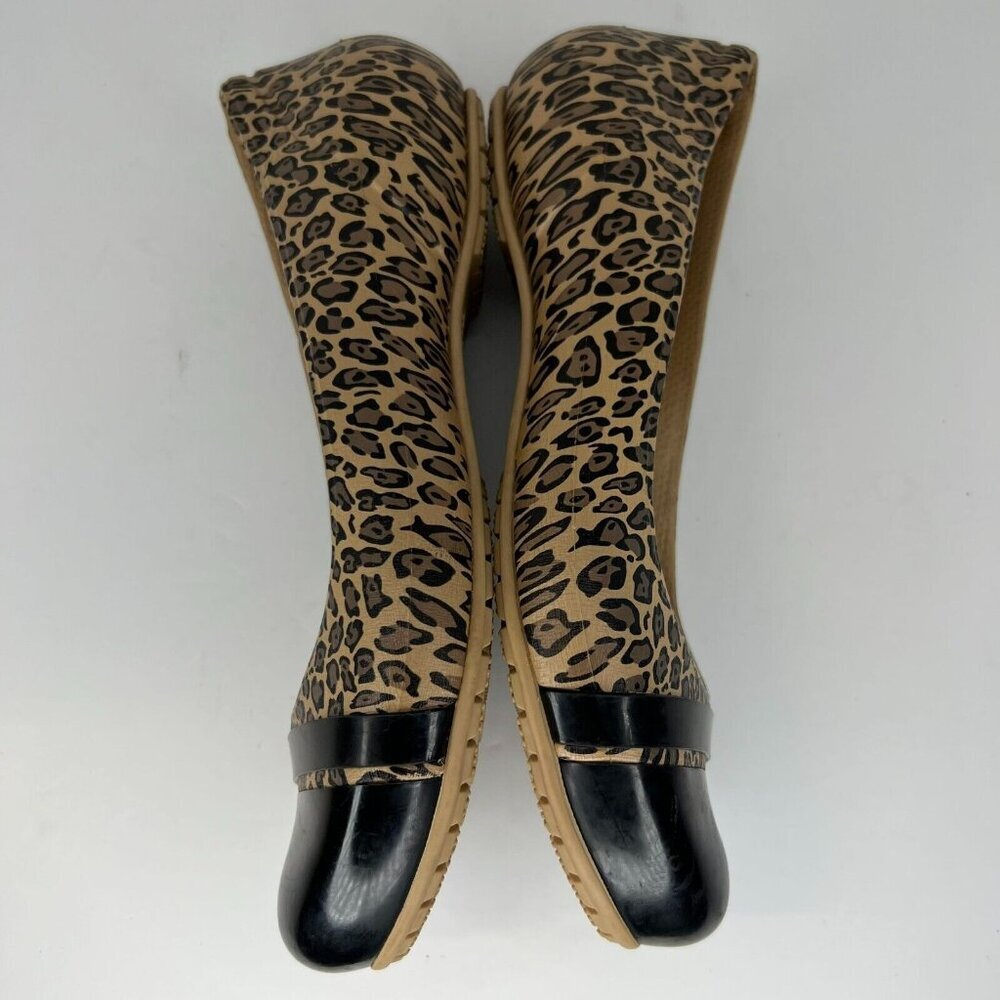 Crocs Womens Multicolor Cap Toe Leopard Print  Size 8 Slip On Flat Shoes - Picture 7 of 9